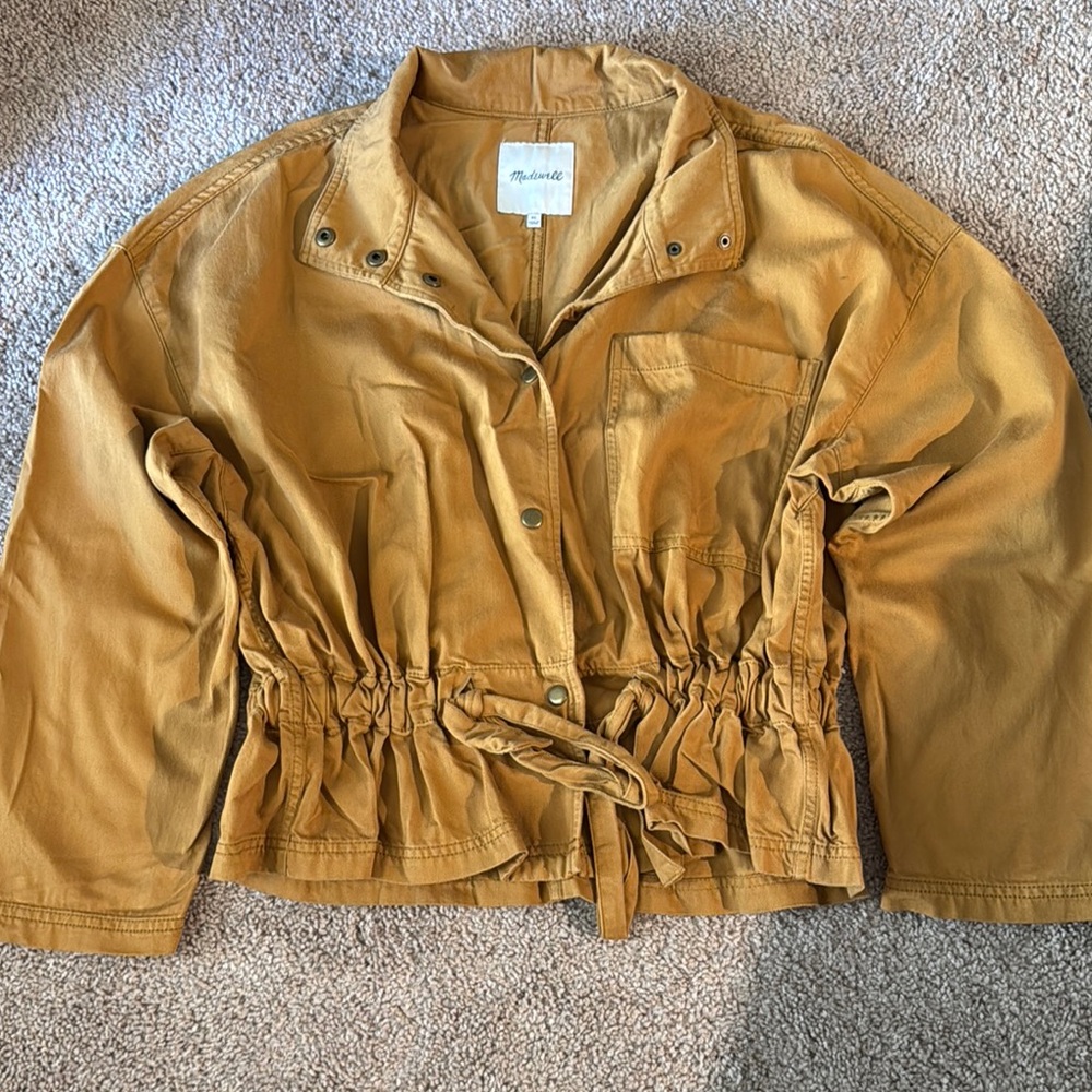 Madewell Tan Utility Jacket with Textured Finish